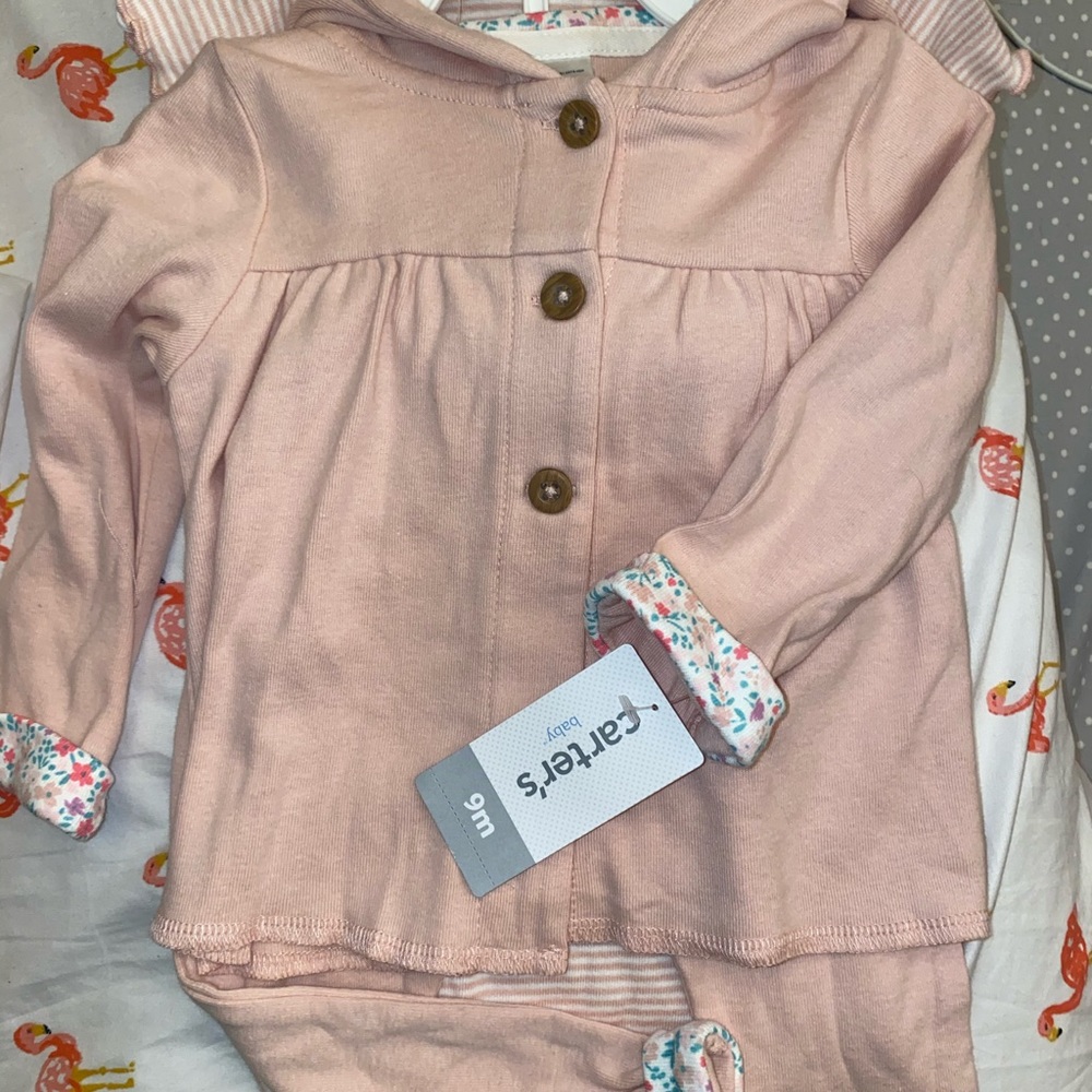3 Piece Set Bunny Flower print